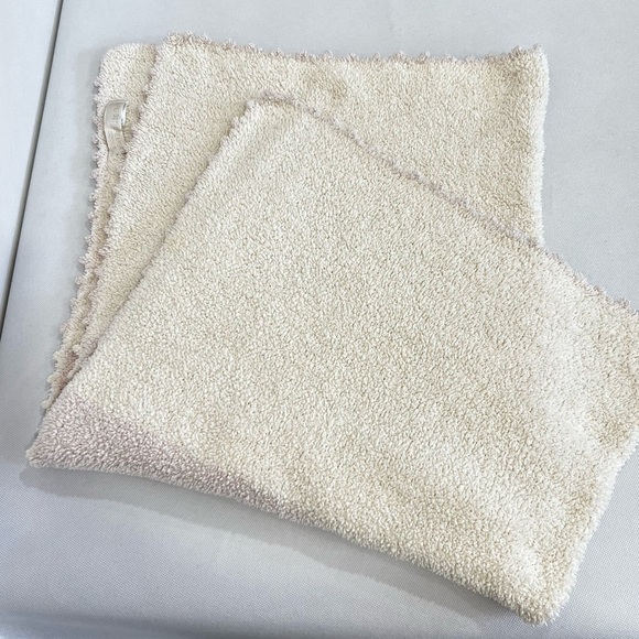 Barefoot Dreams Cozy Chic Stripe Receiving Blanket Cream Blush Pink Style# 517 - Picture 4 of 9